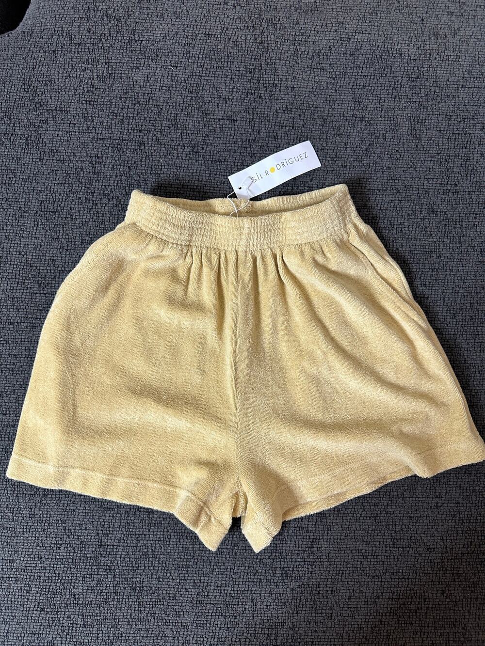 Gil Rodriguez Terry Port Shorts Banana Cream size XS NWT